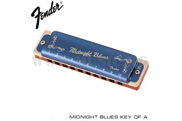 микрофон с колонкой: Губная гармошка Fender Midnight Blues Harmonica (ноты от Ре - Си )