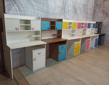 Uşaq masaları: Oğlan və qız üçün, Yeni, Siyirməli, Yazı masası, Stulsuz — 19