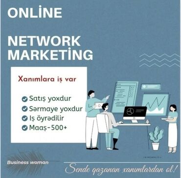 online is elanlari: Marketoloq tələb olunur, Onlayn iş, İstənilən yaş, Təcrübəsiz