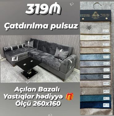 Mebel: Künc divan, Yeni, Açılan, Bazalı