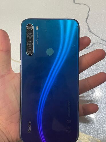 жесткий диск купить: Redmi Note 8, 64 GB, rəng - Göy, Barmaq izi