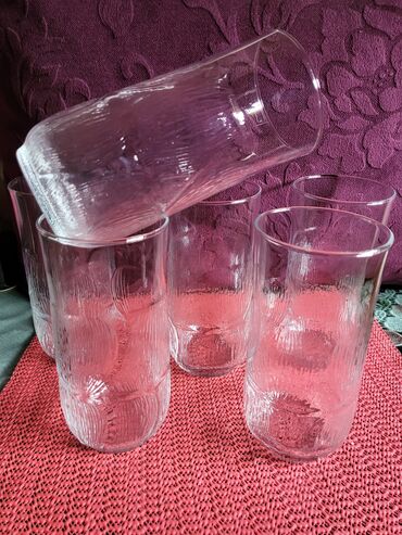 Čaše: Case nove iz 80ih Arcoroc univerzalne. Francuske case sa listovima — 6