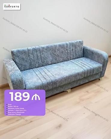 Divan – açılan, bazalı model - Ölçü: 200 sm - Mexanizm: Açılan