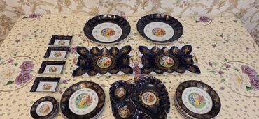 Nahar dəstləri və servizlər: Nahar dəsti, rəng - Göy, Farfor — 1