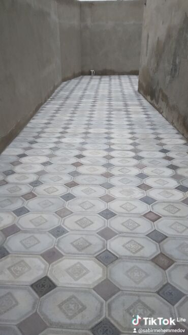 Plitə işləri: Xidmət: Kafel-metlax və daş döşəmə işləri Təsvir: - Həyətyanı sahə — 5