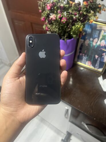 аифон x: IPhone X, Колдонулган, 64 ГБ, Кара, Кабель, 99 %