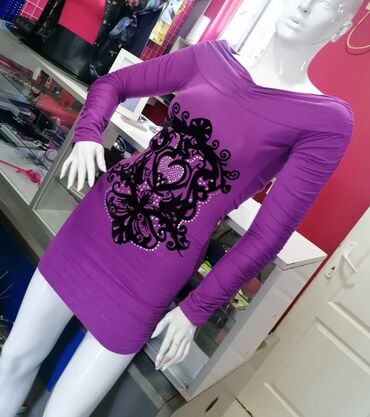 hm duge haljine: M (EU 38), color - Purple, Other style, Long sleeves