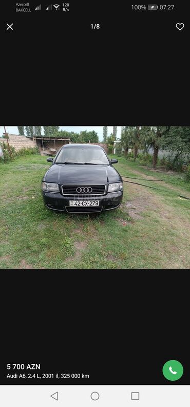 elantra qiymeti: Audi A6: 2.4 l | 2001 il Sedan