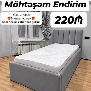 Müasir dizaynlı tək nəfərlik çarpayı - Ölçü: 200 x 90 sm - Yumşaq lalafo.az -da Müasir dizaynlı tək nəfərlik çarpayı - Ölçü: 200 x 90 sm - Yumşaq