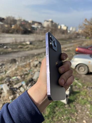 Apple iPhone: IPhone 14 Pro Max, Б/у, 256 ГБ, Deep Purple, Защитное стекло, Кабель, 85 % — 5