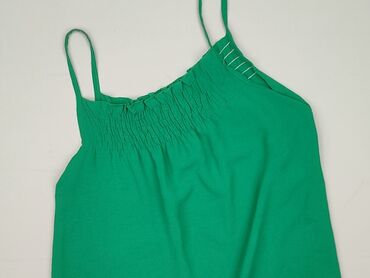 Women: Zielony damski top na ramiączkach, idealny na lato. Wykonany z