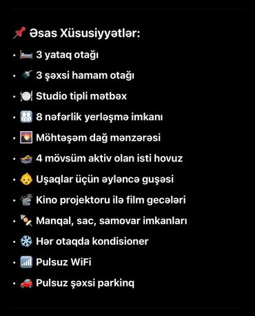 Günlük kirayə evlər: 200 kv. m, 3 otaqlı, Artezian quyusu, Kanalizasiya, Kombi — 20