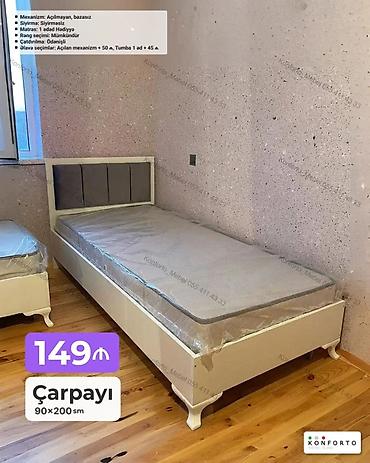 Çarpayı – 90×200 sm • Mexanizm: açılmayan, bazasız • Sıyırma