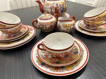Çaydanlar və qəhvədanlar: Çay dəsti, Kobalt, 6 nəfərlik, Yaponiya
