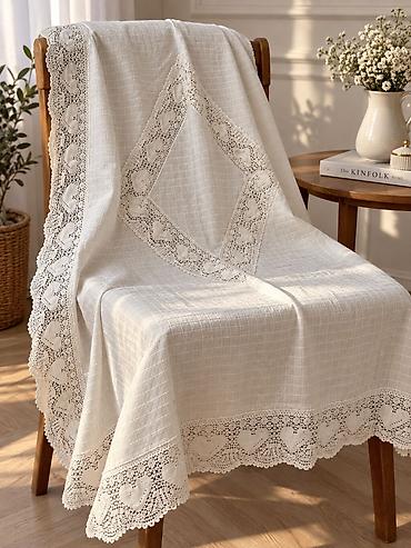 bamboo tekstil: Vintage süfrə – 1970–1980-ci illər, əl işi, çox yaxşı vəziyyətdə 🌿 — 2