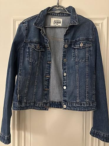 ZARA original – qadın cins gödekde - Klassik tünd-mavi rəngli denim