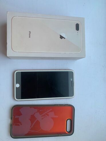 apple 10: IPhone 8 Plus, Б/у, 64 ГБ, Rose Gold, Зарядное устройство, Защитное стекло, Коробка, 76 %
