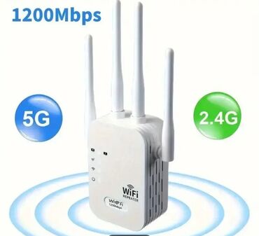 Modemlər və şəbəkə avadanlıqları: 0773275723 Teze qutuda wifi mesafe artiran 2.4ghz hemde 5ghz ilede