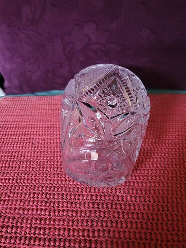 Ostali kućni dekor: Vaza nova kristal,led kristal,rucni rad. ceska. 70te. Vaza — 14