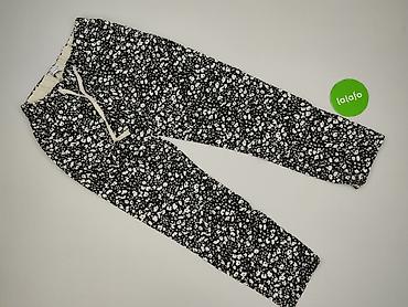 czarne cargo pull and bear: SZACHOWNICA, Spodnie materiałowe damskie, rozmiar S — 2