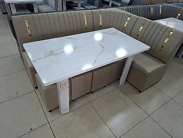 silver kitchen: Кухонный мягкий уголок, Новый, Пластик, цвет - Бежевый — 1