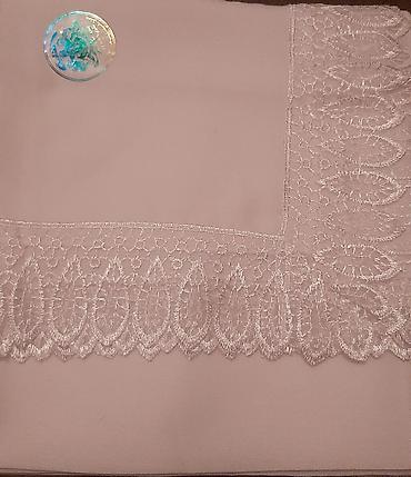 pulsuz uce: Şık krujeva işləməli yaylıq/şal - Rəng: ağ - Material: nazik, axıcı — 1