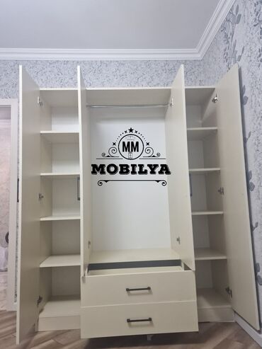 Dolablar: Yeni, Açılan, 4 qapılı Düz dolab, Qarderob, paltar dolabı, Azərbaycan — 5