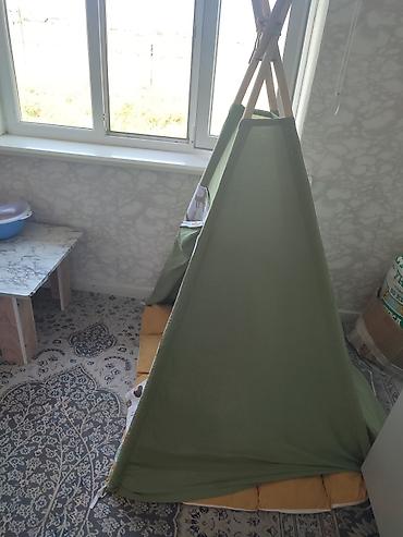 вигвам: Детский вигвам-палатка с ковриком - Конструкция: каркас из деревянных — 2