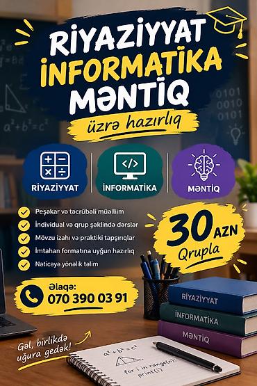 peşə: Repetitor, Riyaziyyat, Azərbaycan dili, İmtahanlara hazırlıq — 1