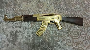 Игрушечные автоматы: Məhsul: Elektrik oyuncağı – AK47 1:1 “Golden” (GM-03) - Ölçü: Tam — 4