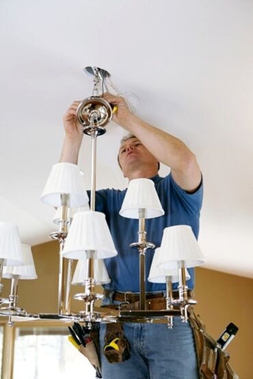 Plitə işləri: Lampa(Lyustr) quraşdırılması Salam! •Lampa(Led), Lyustr •Gaz