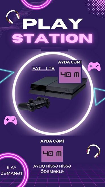 PS4 (Sony Playstation 4): Playstation 4 Nagd ve kredit Cemi 10 deq erzinde onlayn senedlesme