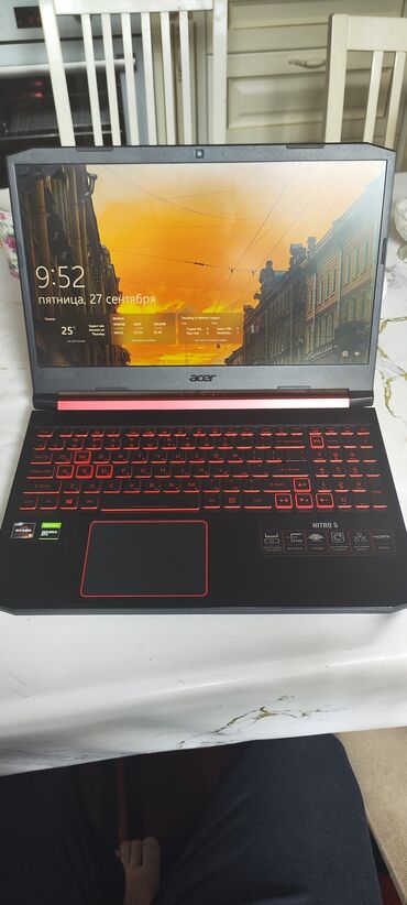 компьютерные услуги в бишкеке: Ноутбук, Acer, 16 ГБ ОЭТ, AMD Ryzen 5, 15.6 ", Колдонулган, Оюндар үчүн, эс тутум HDD + SSD