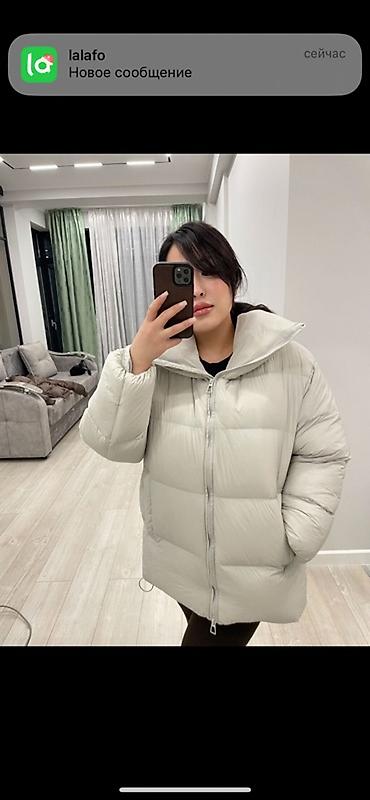 oversize: Женский пуховик, светло‑серый. - Теплый объемный пуховик с — 1