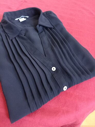 Bluze: H&M, XS (EU 34), Viskoza, Jednobojni, bоја - Crna — 3