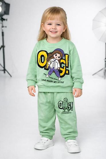 triko dest: Uşaq üçün 2 hissəli triko dəst - Komplekt: uzunqol sweatshirt + — 5