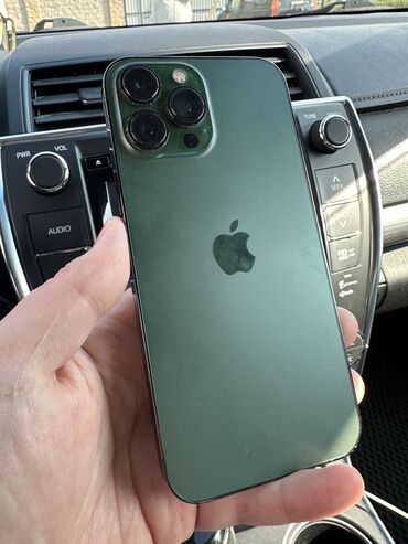 Apple iPhone: IPhone 13 Pro Max, Б/у, 128 ГБ, Зеленый, Защитное стекло, Чехол, Кабель, 98 %