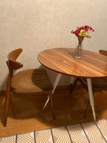 стул для пианино: Для кухни, Для гостиной, Б/у, Нераскладной, Круглый стол, 6 стульев, Малайзия