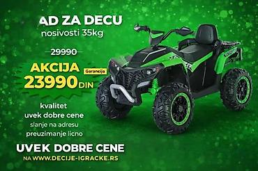 Dečiji električni automobili: Kvad za decu – električni četvorotočkaš - Nosivost: do 35 kg - Model — 1