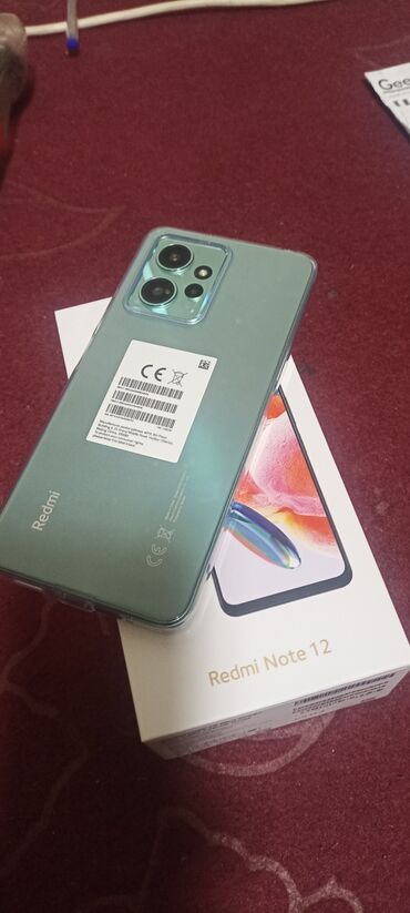 Мобильные телефоны и аксессуары: Xiaomi, Redmi Note 12, Б/у, 128 ГБ, цвет - Зеленый, 2 SIM