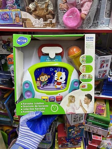 quick push pop it: Детская музыкальная игрушка HOLA Karaoke Jukebox с микрофоном — 1