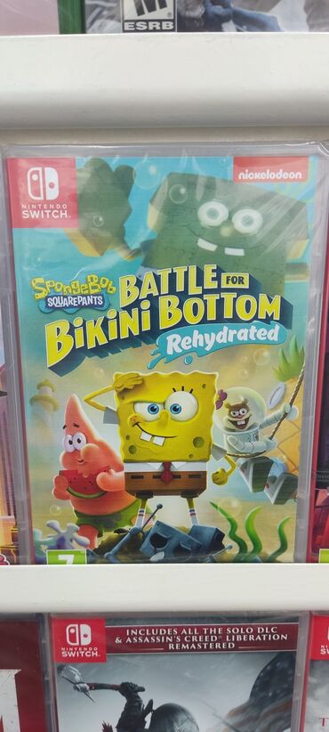 nintendo swich: Nintendo switch üçün sponge bob battle for bikini bottom oyun diski
