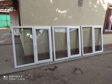 купить бу окна пластиковые: Металлопластиковое готовое окно, Стандартное, 129 * 132, Б/у, Без установки
