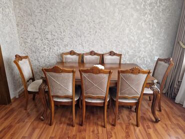 старые стулья: Qonaq otağı üçün, İşlənmiş, Açılan, 8 stul
