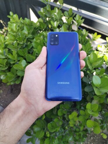 samsung c110: Samsung Galaxy A31, 64 GB, rəng - Mavi, Düyməli, Barmaq izi, Face ID