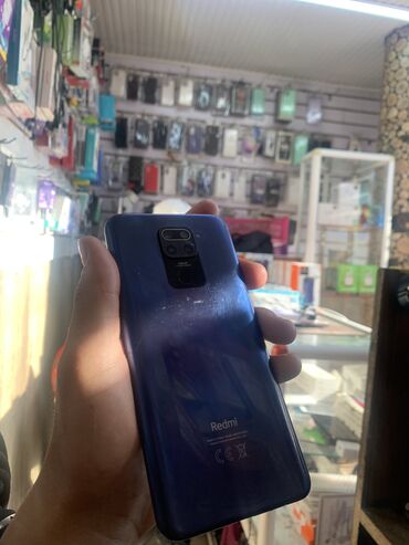 мобильный телефон fly ezzy 9: Xiaomi, Redmi Note 9, Б/у, 64 ГБ, цвет - Синий, 2 SIM