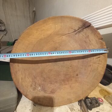 Digər qab-qacaq və mətbəx ləvazimatları: Ağac gövdəsindən hazırlanmış tabağ. - Tabağ, unun ələkdən — 7