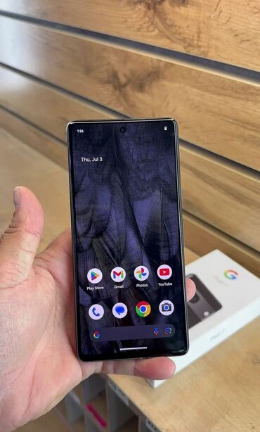 монитор 4к: Google Pixel 7, Б/у, 128 ГБ, цвет - Черный, 1 SIM, eSIM