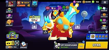 tebii daş: Brawl Stars hesabı – yüksək səviyyəli və kosmetik skinlərlə dolu - — 9