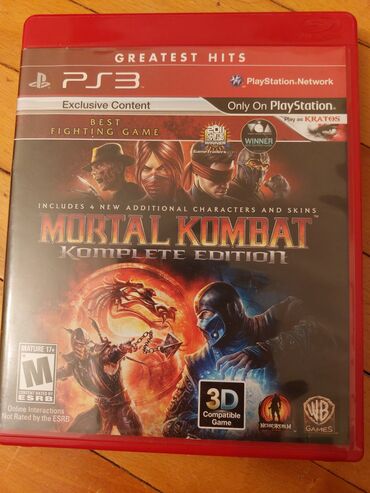 PS3 (Sony PlayStation 3): PS3 üçün [ MORTAL KOMBAT ] oyunu 
Əla vəziyətdə!
Cəmi 1-dəfə işlənib